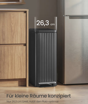Songmics Keuken Pedaalemmer 50L - Stijlvol RVS met Soft Close & Ruimtebesparend Ontwerp