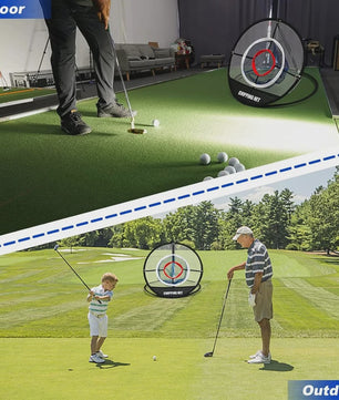 Pop-Up Golf Chipping Net met Oefenmat - Draagbaar & Opvouwbaar voor Perfecte Swing Oefening