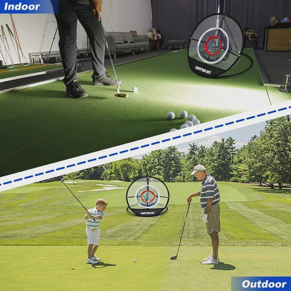 Pop-Up Golf Chipping Net met Oefenmat - Draagbaar & Opvouwbaar voor Perfecte Swing Oefening