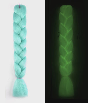 Neon Glow Braiding Hair Extensions - 24 Inch Jumbo Braid - Lichtgevende Kleuren