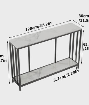 Moderne Console Tafel 120cm met Sintered Stone Top en Metalen Frame