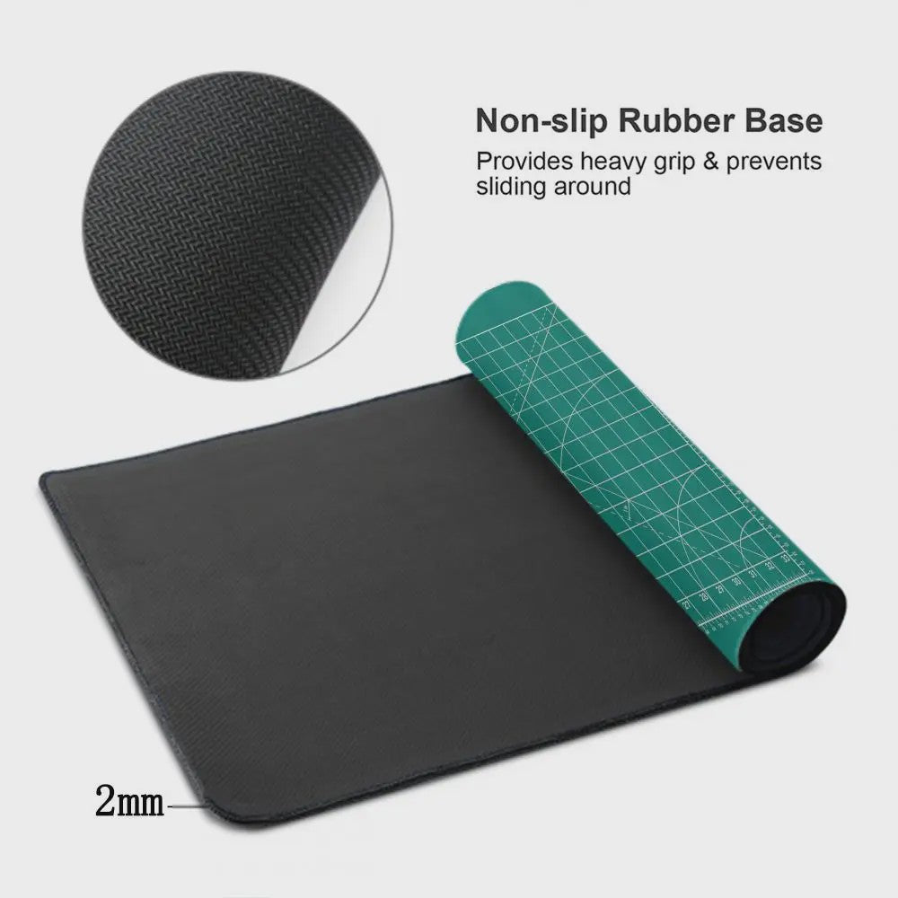 Cutting-Mat-white-on-black Mouse Pad Office Gaming Laptop Deskmat Anime Mousepad Gamer Keyboard Mouse Mat Computer Accessories