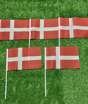 Deense Handvlag 14x21cm - Duurzaam Polyester met Stokje voor Evenementen