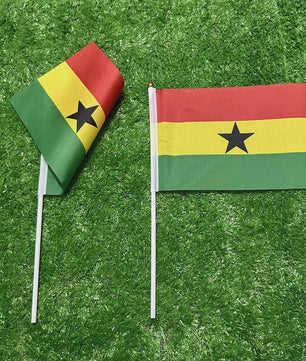 Ghana Handvlag 21x14cm met Plastic Stok - Set van 10, 20, 50 of 100 stuks