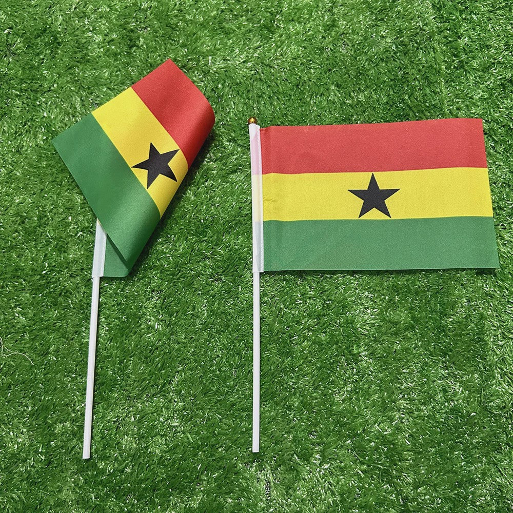 Ghana Handvlag 21x14cm met Plastic Stok - Set van 10, 20, 50 of 100 stuks