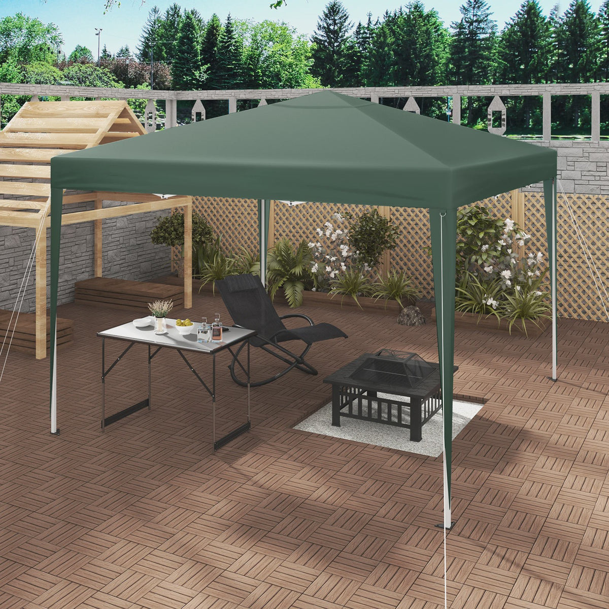 WOLTU Pop-Up Pagodetent 3x3m - Waterdicht & UV-beschermend - Partytent, Tuinpaviljoen, Feesttent