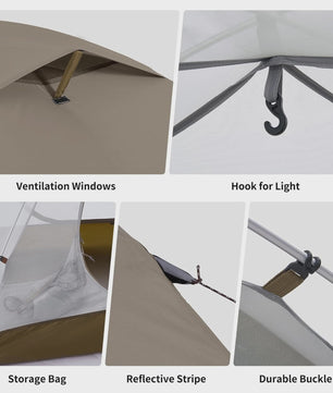 Naturehike Cloud River 2-3 Persoons Tent: Lichtgewicht, Waterdicht & UV-beschermend Kampeeravontuur