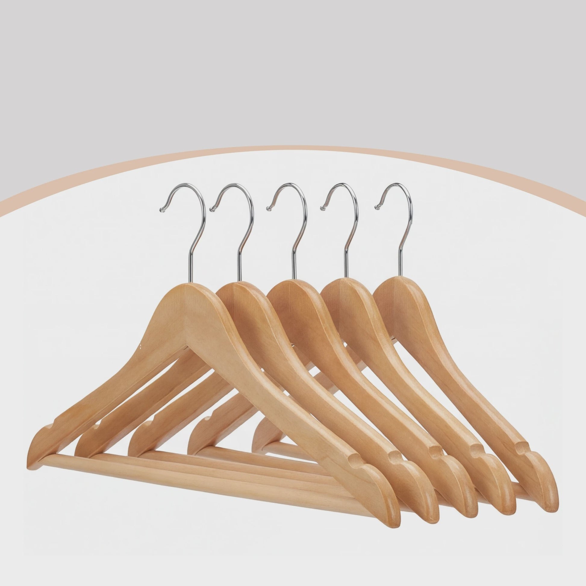 Songmics Kinderkledinghangers 20 Stuks - Massief Hout, 35cm Breed