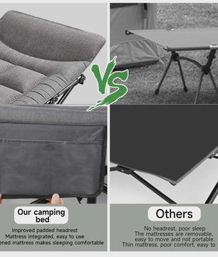 Opvouwbaar Gastenbed met Zijvak - Comfortabel en Draagbaar voor Camping, Reizen en Ontspanning