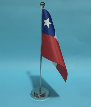 Chile Bureauvlag 14x21cm met Standaard - Officiële Decoratie
