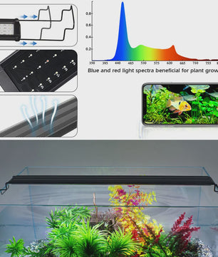Aquarium Verlichting 90cm - LED Lamp voor Planten, Algen & Koraal - Zwart