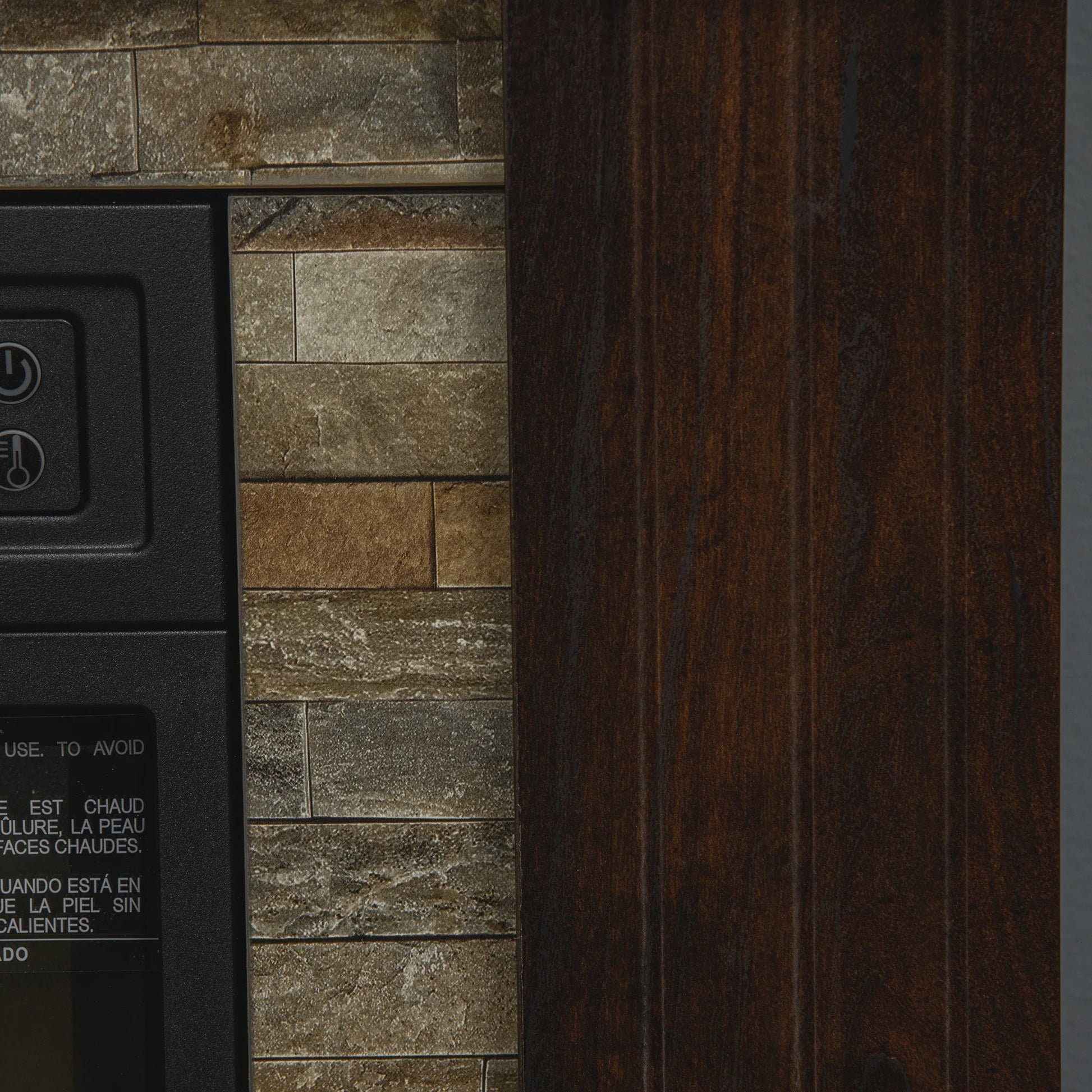 HOMCOM Elektrische Sfeerhaard met Vlam Effect - Donkerbruin 1800W