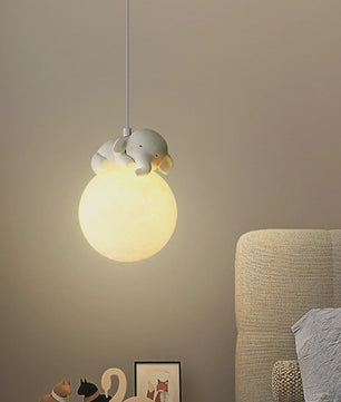 Creatieve LED Hanglamp met Cartoon Dieren - Slaapkamer & Kinderkamer Decoratie