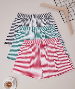3-Pack Katoenen Boxershorts Heren - Zomer, Los, Ademend & Comfortabel