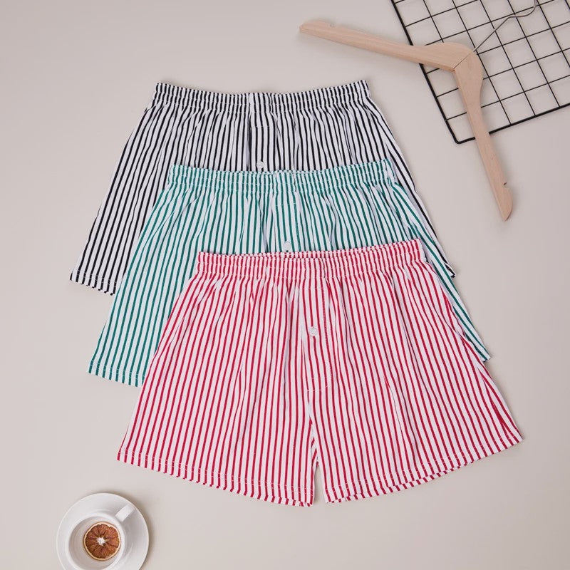 3-Pack Katoenen Boxershorts Heren - Zomer, Los, Ademend & Comfortabel