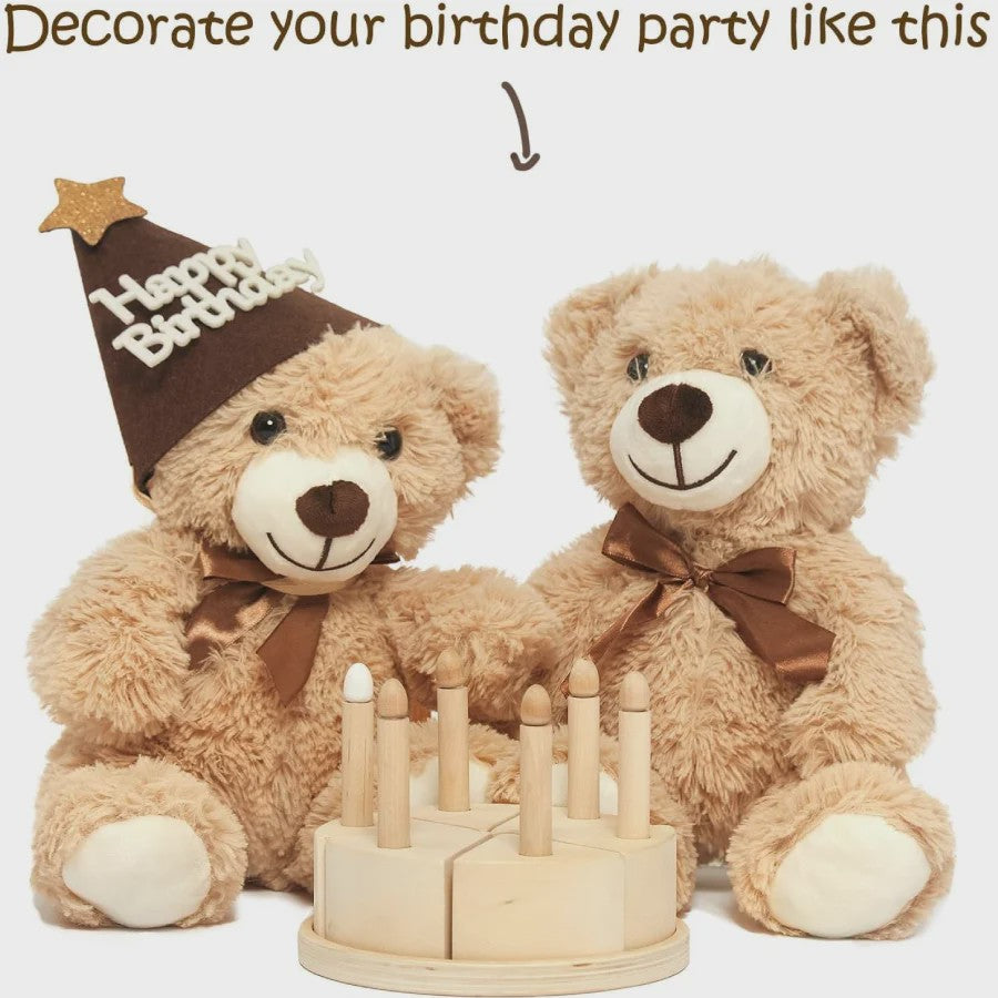 Set van 5 Pluche Teddyberen - 35cm - Knuffel Cadeau voor Kinderen & Vriendinnen