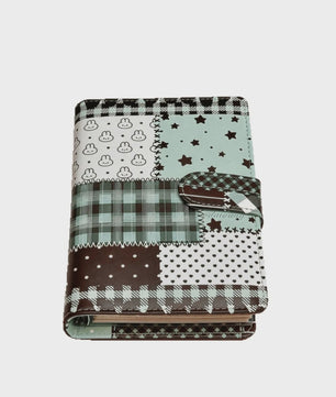 A6 Patchwork Notitieboek met Losse Bladen - PU Leer, Planner & Fotokaart Album