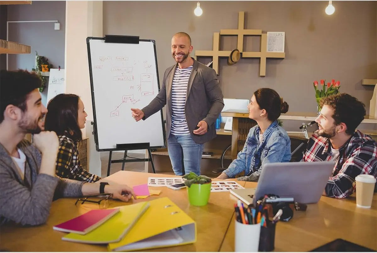 Magnetisch Whiteboard 70x100 cm met Verstelbare Tripod Standaard