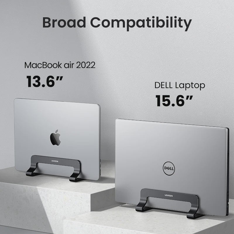 UGREEN Verticale Laptop Standaard - Aluminium, Verstelbaar voor MacBook, Laptops, Tablets & Telefoons