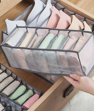 Opvouwbare Lade Organizer Set voor Ondergoed, Sokken en BH's - Mesh Opbergdozen