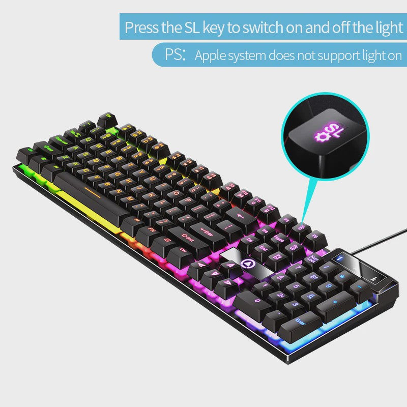 Yindiao K500 Bedraad Gaming Toetsenbord met Numpad en Kleurrijke Backlight