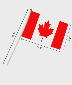 5x Canadese Vlaggetjes met Stokje - 14x21cm Mini Canada Vlaggen