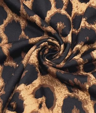Dames Crop Top Luipaardprint Vierkante Hals Lange Mouwen Asymmetrische Zoom