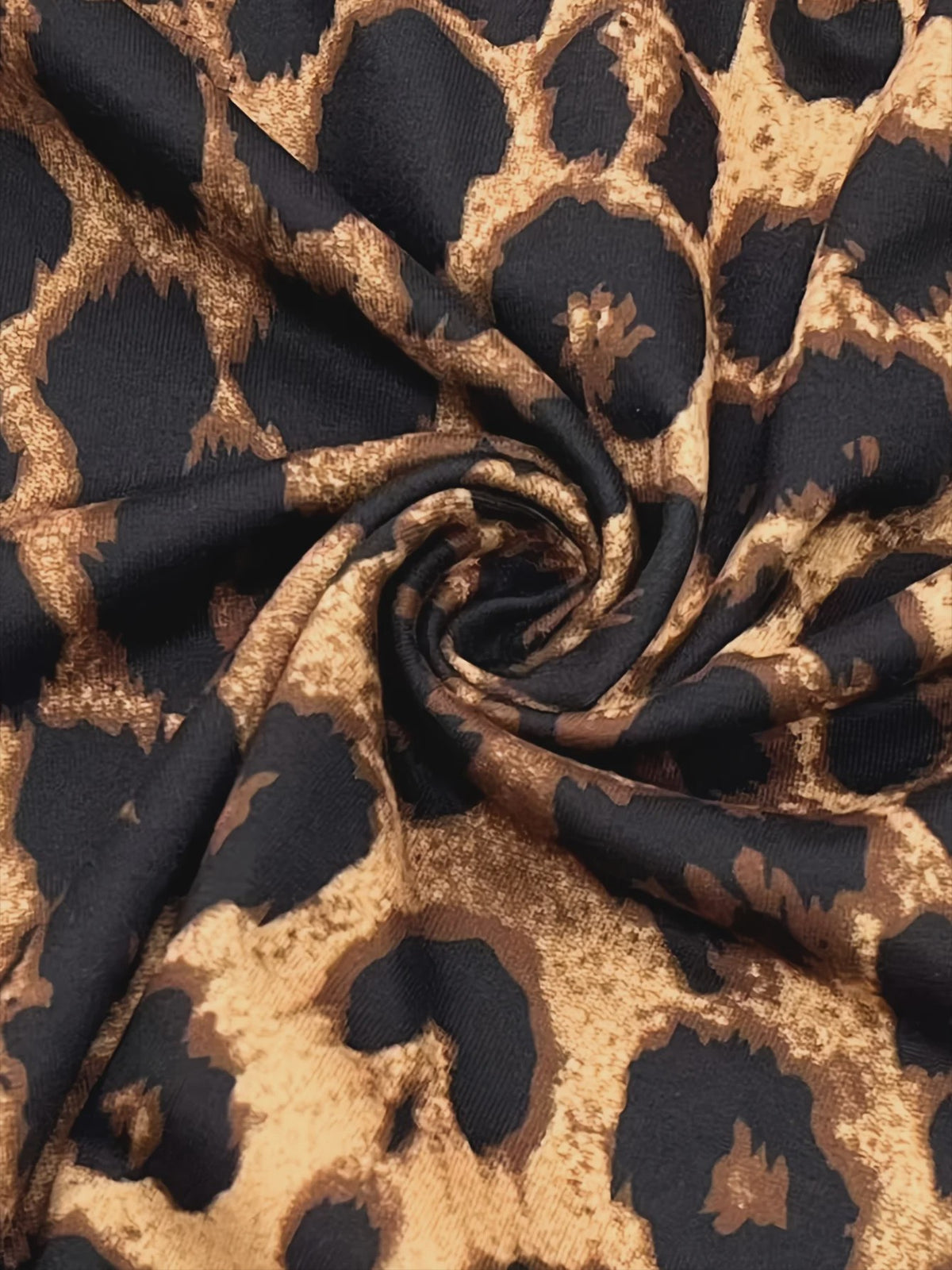 Dames Crop Top Luipaardprint Vierkante Hals Lange Mouwen Asymmetrische Zoom