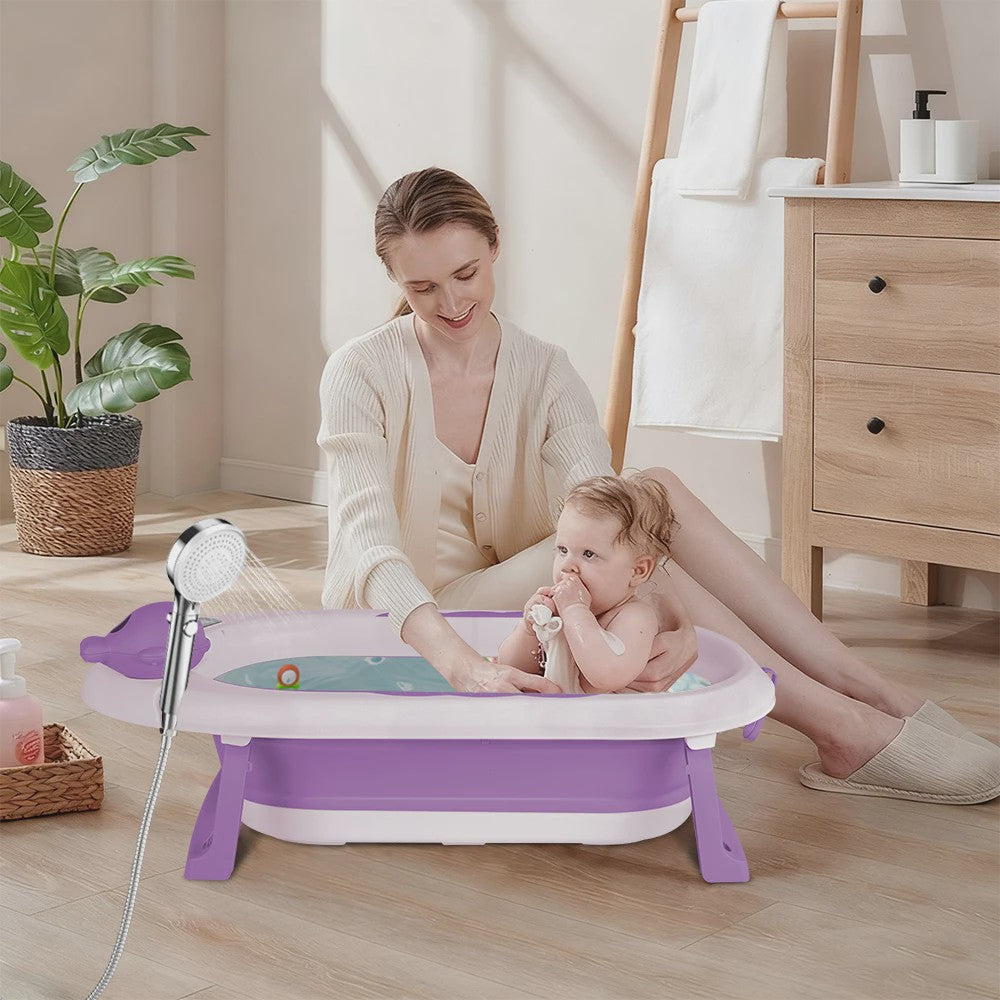 Opvouwbaar Babybadje met Onderstel - Veilig en Comfortabel Baden voor Pasgeborenen en Peuters