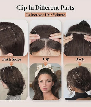 Naadloze Clip-in Haarstukken voor Volume: Synthetische Haarverlenging voor Dames