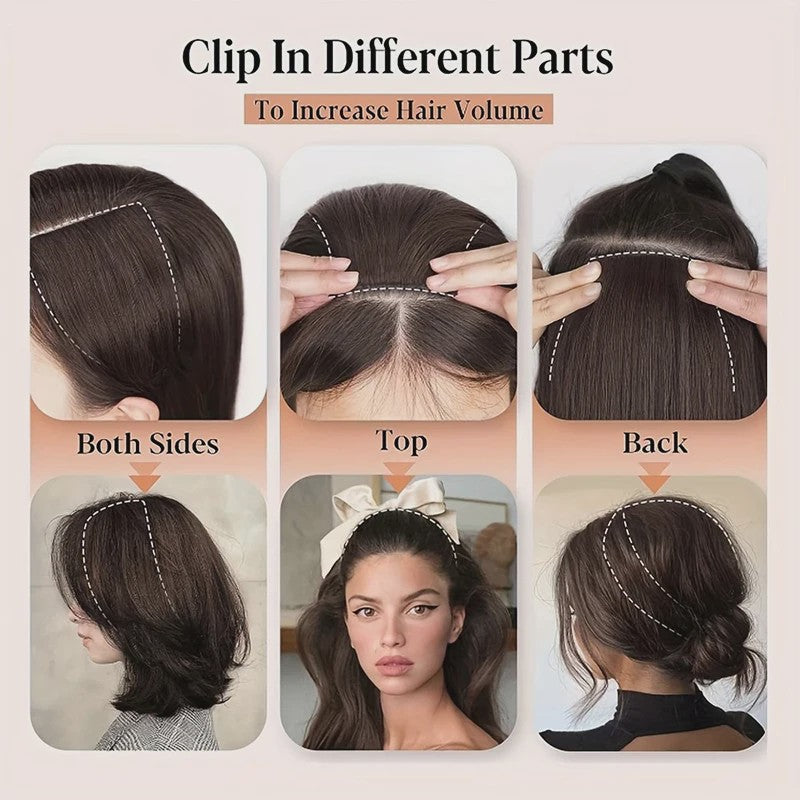 Naadloze Clip-in Haarstukken voor Volume: Synthetische Haarverlenging voor Dames