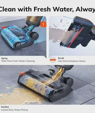 ILIFE W90 Pro: Draadloze Nat & Droog Stofzuiger Mop met Zelfreiniging en 7000Pa Zuigkracht