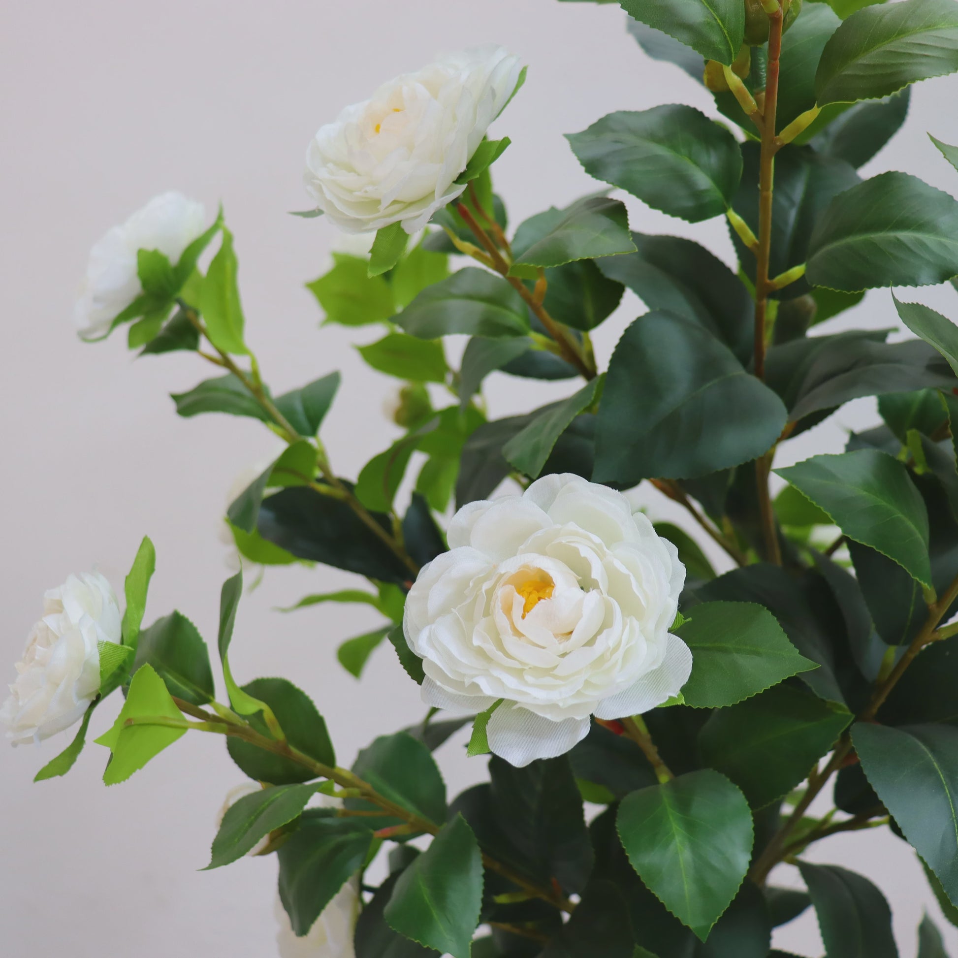 Set van 2 Kunst Camellia Bomen - Realistische Kunstplant met Bloemen en Pot - 180cm