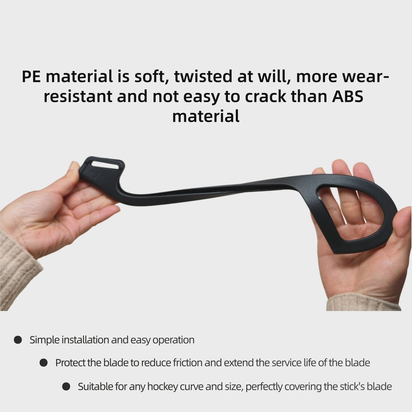 IJshockey Stick Blade Protector P28/P92 - Duurzaam PE Materiaal met Klittenband