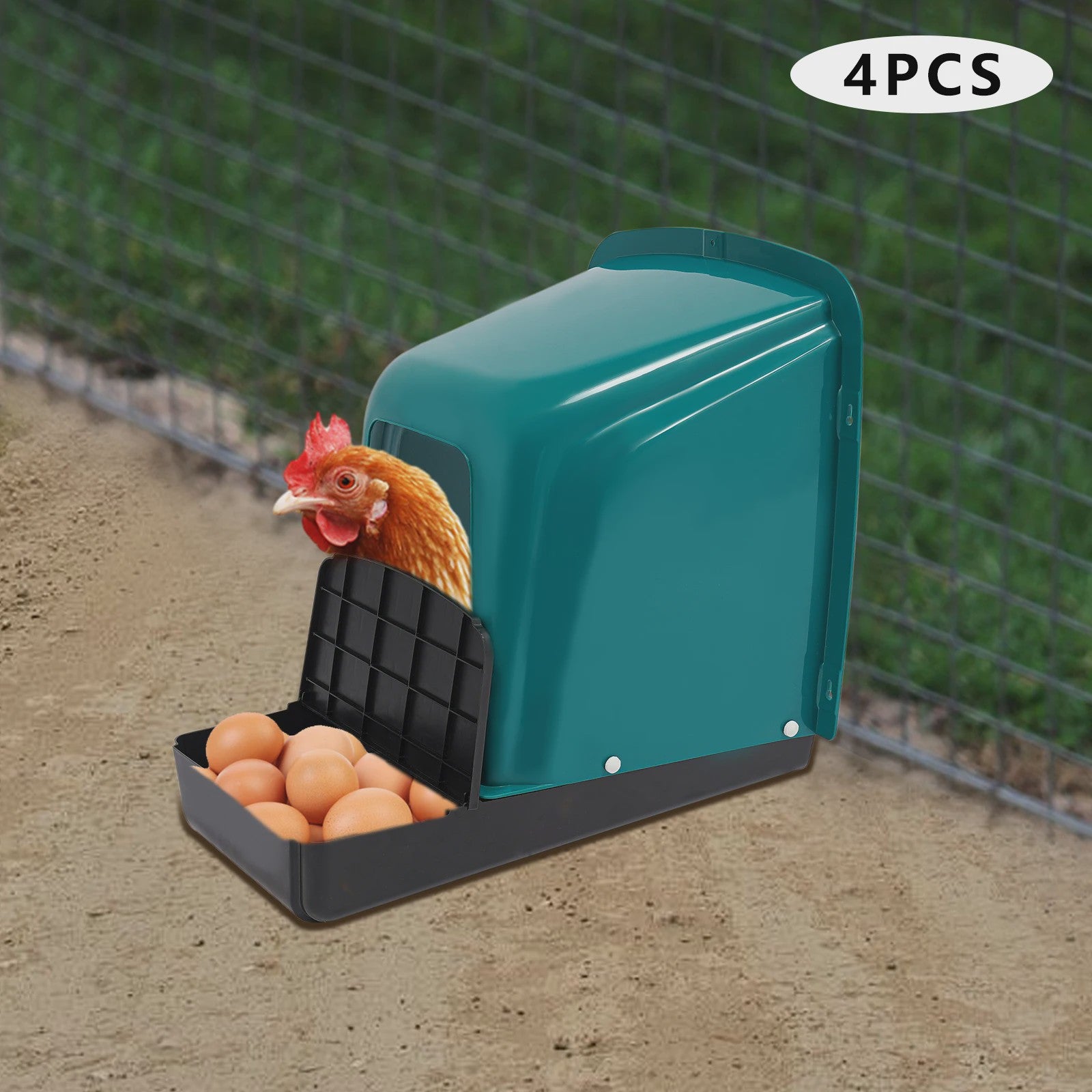 Set van 4 Kippennesten - Plastic Legnesten voor Kippen - 46.6x39x41.5cm