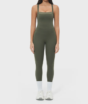 Dames Yogaset: Seamless Sport BH & Hoge Taille Legging