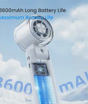 Draagbare Vernevelaar Ventilator met IJskoeling - 3600mAh USB Oplaadbaar