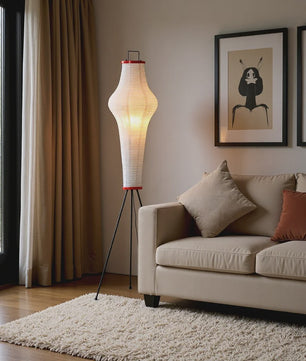 Akari Rijstpapier Vloerlamp met LED en E27 Fitting - Sfeervolle Verlichting voor Woonkamer & Slaapkamer