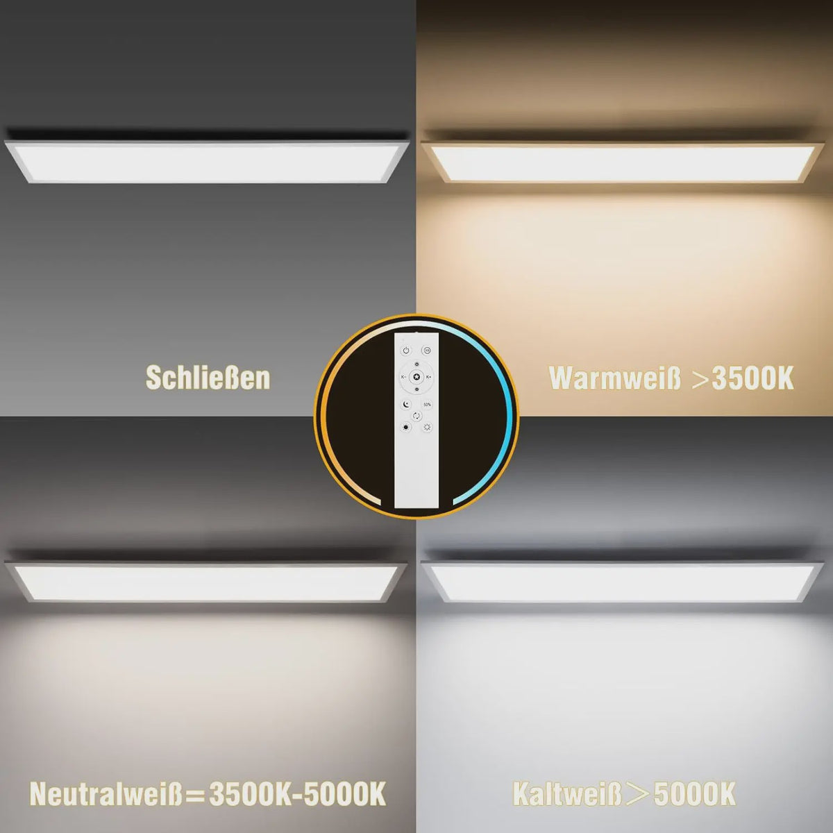 Moderne LED Plafondlamp 40W 4400LM 120x30cm Dimbare Paneellamp met Afstandsbediening