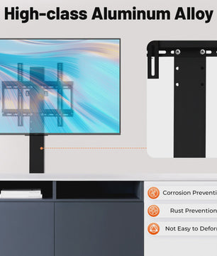 Elektrische TV-standaard Vloer met Afstandsbediening - In Hoogte Verstelbaar voor 26-57 inch TV's