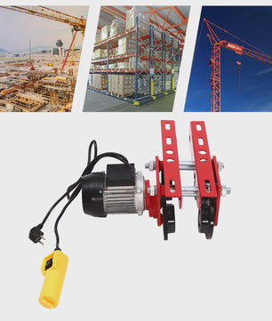 Elektrische Hijs Trolley 1 Ton - 370W Heavy Duty I-Balk Kraan voor Werkplaats & Magazijn