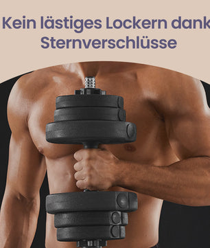 Songmics Verstelbare Dumbbells Set - 2 x 10 kg