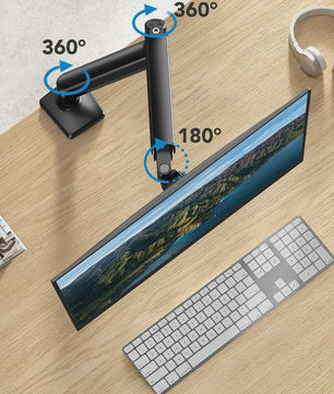Universele Monitor Arm voor Schermen tot 32 Inch - Bureau Mount met Verstelbare Hoogte en Kanteling