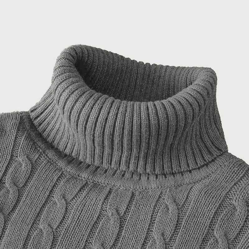 Heren Gebreide Coltrui - Slim Fit Pullover voor Herfst & Winter