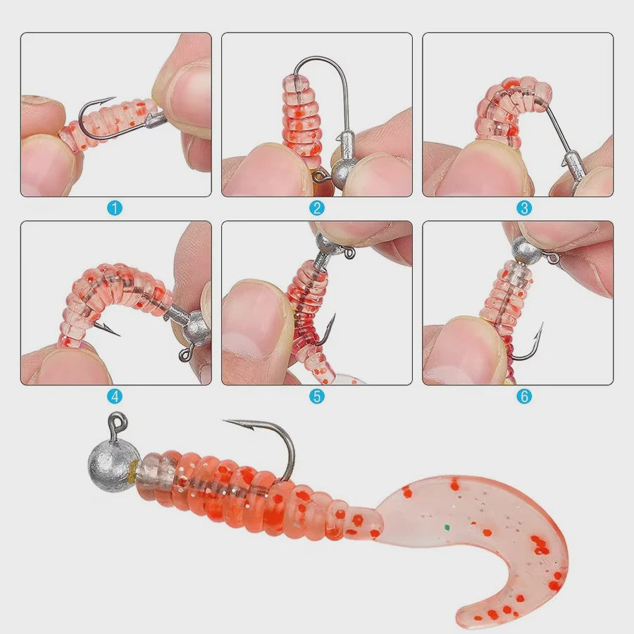 50-delige Set Jig Kop Haken voor Vissen | Diverse Gewichten (1g-5g)