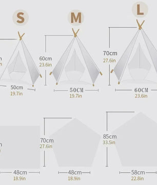 Stijlvolle Huisdierten Teepee Tent - Comfortabel & Wasbaar Bed voor Katten en Kleine/Middelgrote Honden