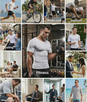 Herenshirt met Compressie en Buikcorrectie - Naadloos Slimming Tanktop voor Fitness en Dagelijks Gebruik