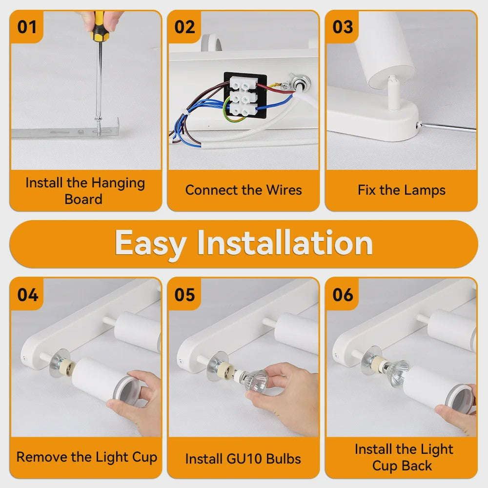 Verstelbare GU10 LED Spot Plafondlamp - Keuze uit 2, 3 of 4 Spots