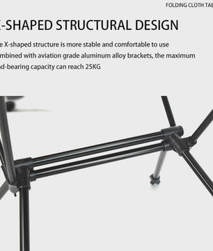 Tarka Opvouwbare Campingtafel - Lichtgewicht Oxford Stof, Draagbaar & Waterdicht