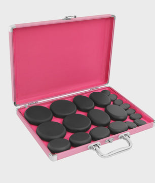 Hot Stone Massage Set met Verwarmer - 20 Stenen voor Ontspanning en Pijnverlichting